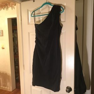 Banana Republic Navy one shoulder dress, size 10